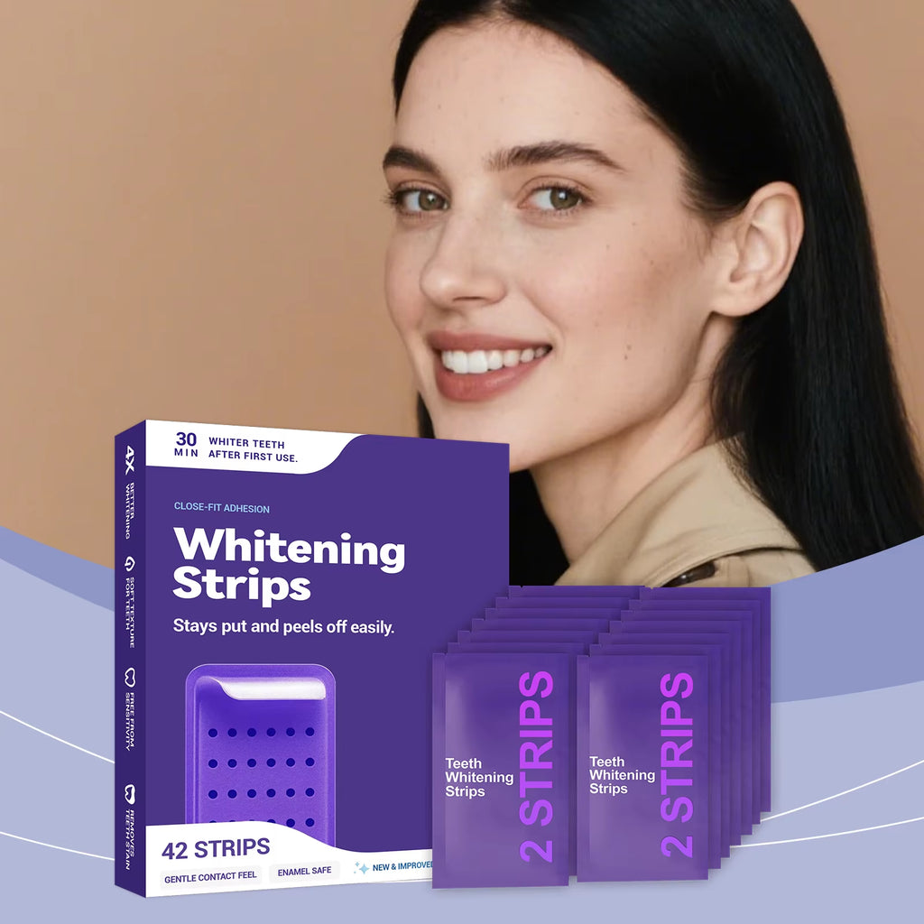 Brighten Your Smile: Purple Teeth Whitening Strips for Lasting Stain Removal and Oral Care